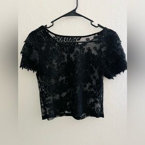 Vintage Lace See Through Blouse